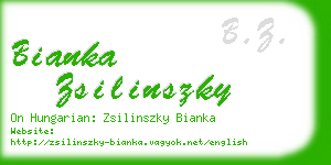 bianka zsilinszky business card